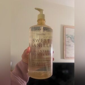 Pink Sky SWEET VANILLA Scented Shower Gel w/Vitamin E Soothe JUMBO SIZE 33 oz
